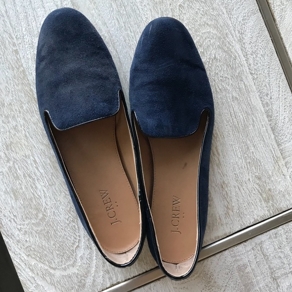 J. Crew Shoes - J Crew • Navy Addie Suede Loafers